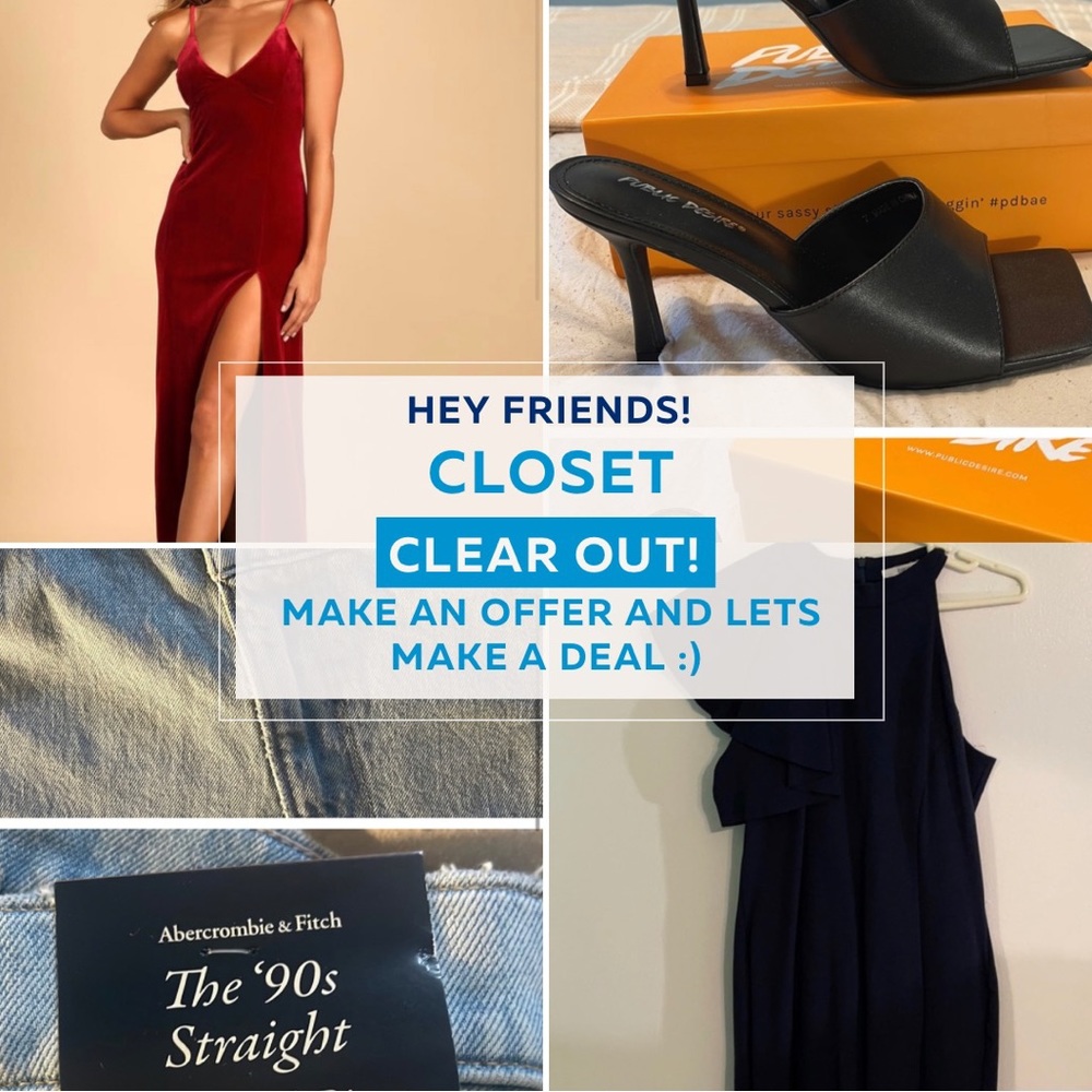Welcome friends! Closet Clear out!